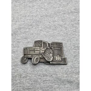 Vintage International Harvester New Number One Tractor Pewter Belt Buckle Farm